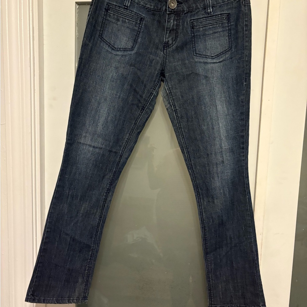 Refuge Blue Boot Cut Jeans with Stretch